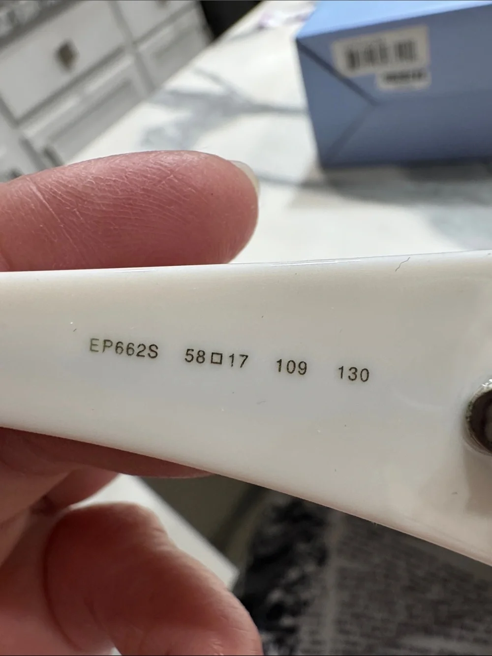 Emilio Pucci White Sunglasses with Gold Logo Accent (Italy )